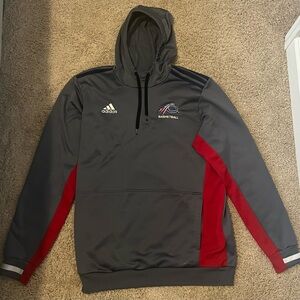 NWOT Mens Catawba Indians Basketball Sweatshirt Gray Adidas Size Large Tall (LT)